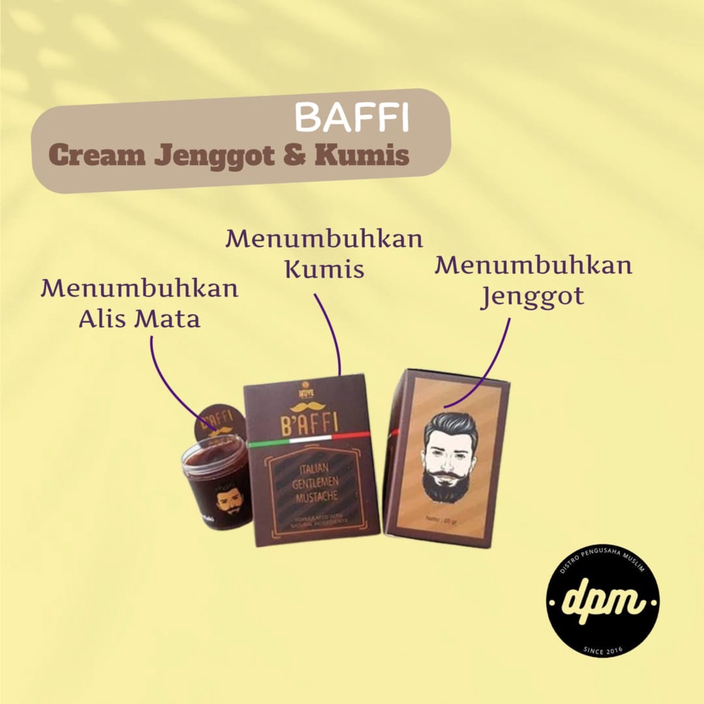 Baffi Cream Original Penumbuh Jenggot dan Kumis BPOM 20gr Bisa COD