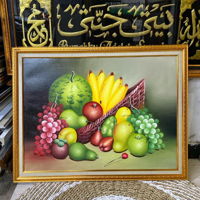 lukisan buah bahan kanvas cat minyak uk 68x88cm