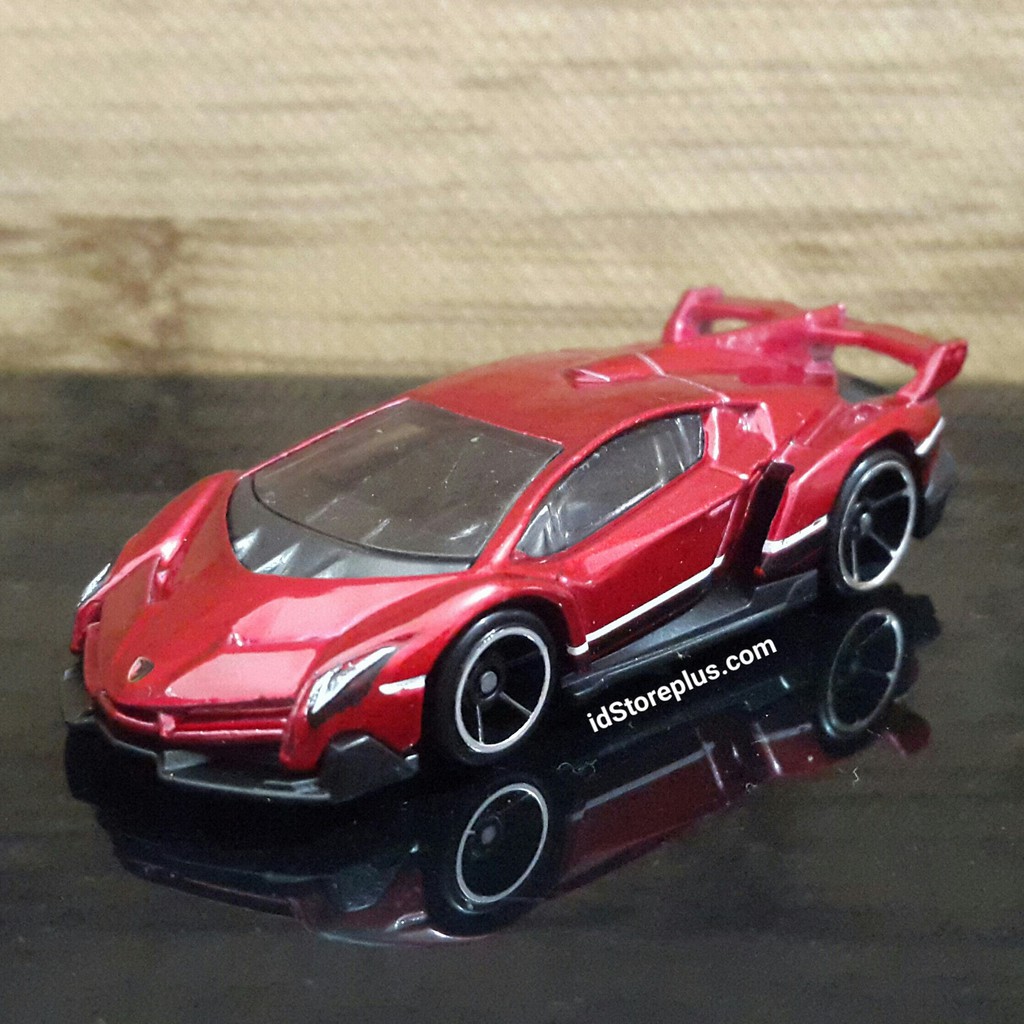 Jual DIECAST HOT WHEEL LAMBORGHINI VENENO RED HW WORKSHOP - LOOSE