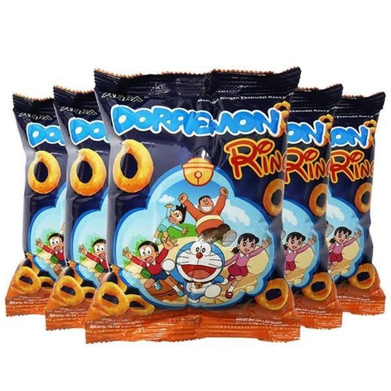 

CHIKI DORAEMON/CHIKI RING DORAEMON KEMASAN PER PACK ISI 10 PCS @30 GRAM/CHIKI DORAEMON RING 2000