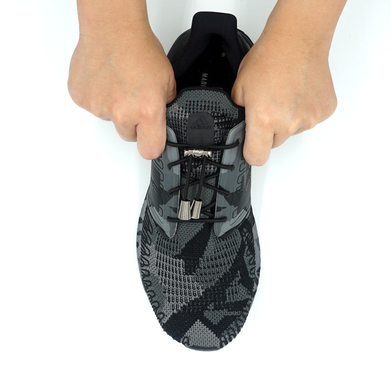 Tali Sepatu IMOF Original Black Lock Lace Elastic Premium Quality