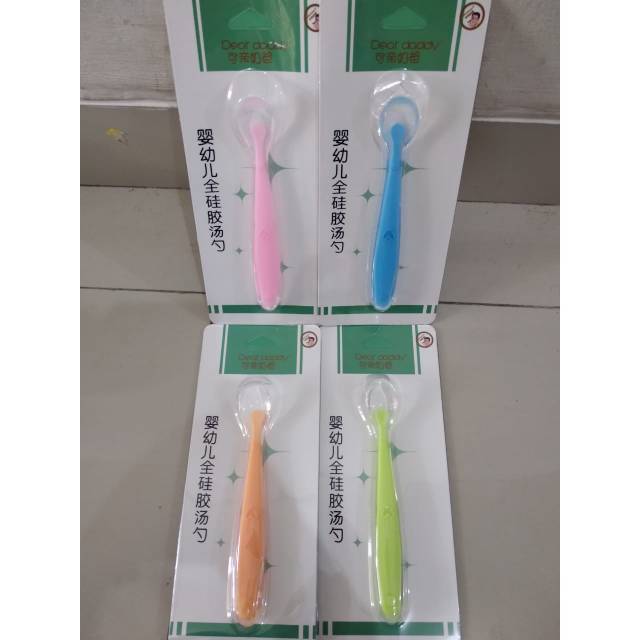 Sendok Silicone Sendok Makan Bayi BPA Free Import Safety Spoon Baby Spoon Sendok Makan Bayi