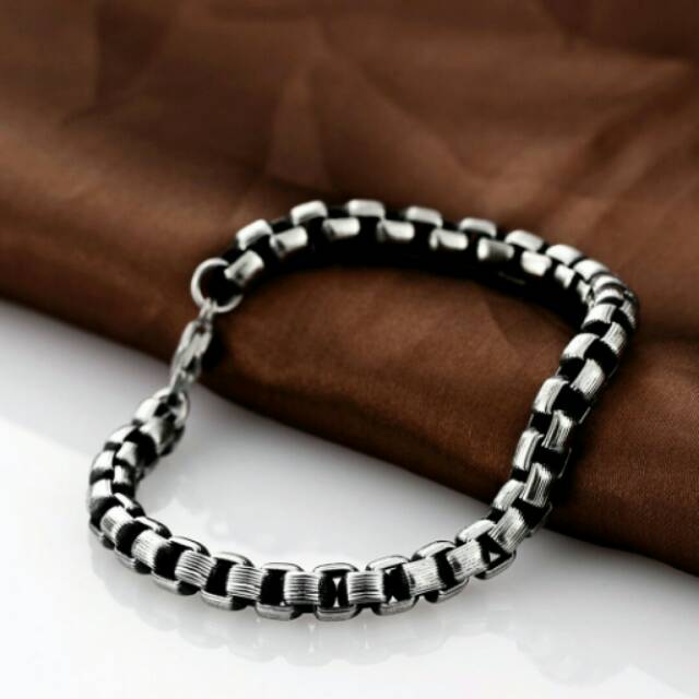 Gelang rantai pria silver