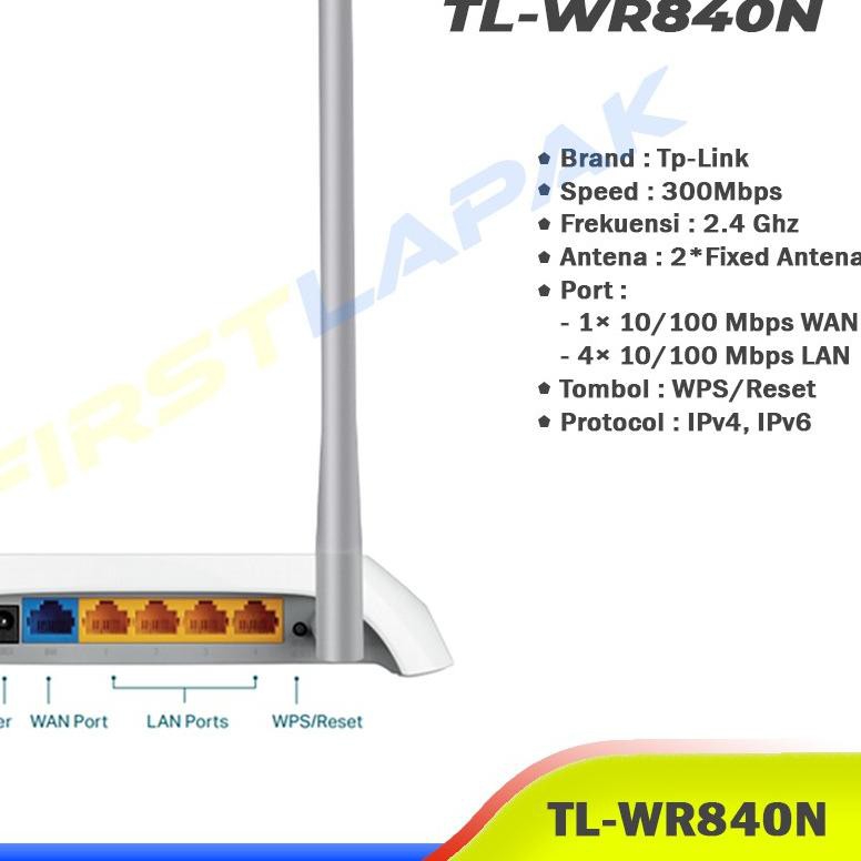 ✿ TP-Link TL-WR840N Wireless N Router 300Mbps TpLink Router ✦