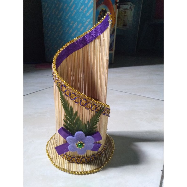 

promo prakarya tempat pensil pulpen pas vas bunga dll dari tusuk sate