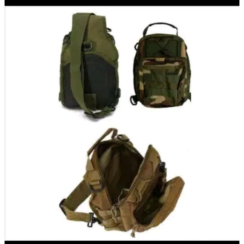 TAS SELEMPANG PRIA SLING BAG PUNGGUNG DADA ARMY LORENG RANSEL TNI MURAH