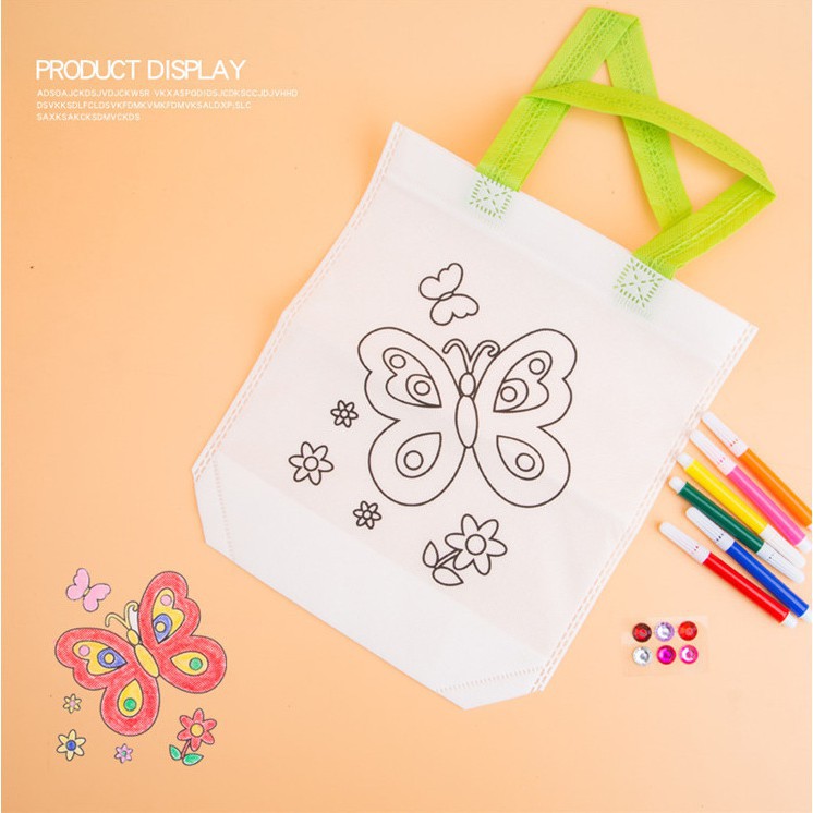 Coloring Bag | Tas Mewarnai Anak | DIY Do It Yourself Prakarya | Mainan Edukasi Anak-02 Kupu-kupu