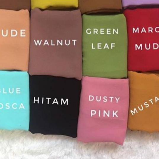 HIJAB JILBAB KERUDUNG SEGIEMPAT SEGI EMPAT CERUTI CERUTY BABYDOLL PREMIUM 130 X 130