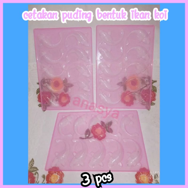 cetakan puding cetakan coklat bentuk ikan koi/cetakan puding karakter ikan koi