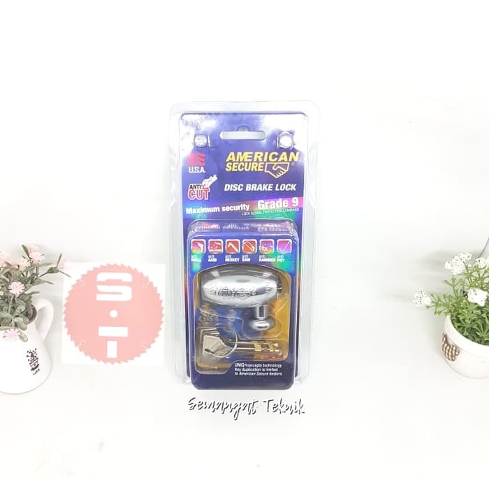 GEMBOK MOTOR CAKRAM DISC BRAKE SEPEDA MOTOR NMAX XMAX AMERICAN SECURE