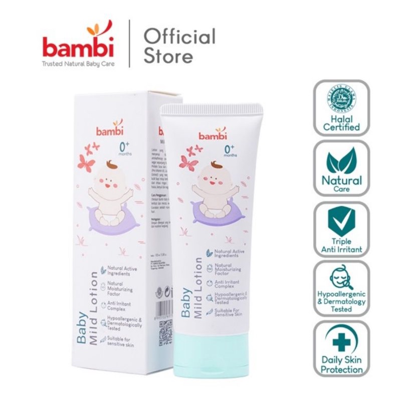 Bambi Baby Mild Lotion 100 ml/Lotion Bayi Anak Bambi