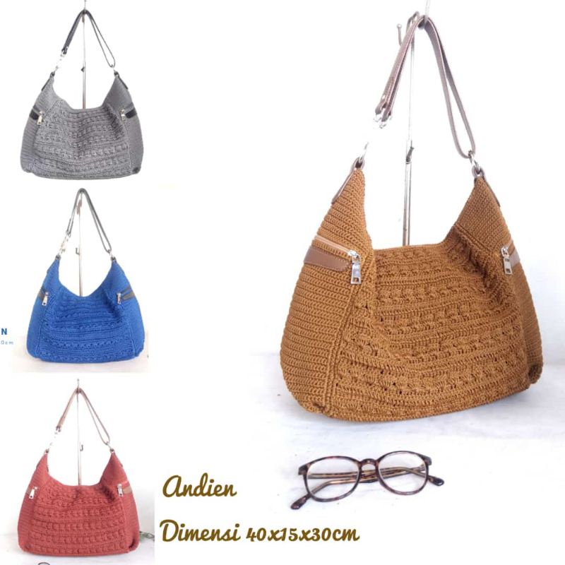 Tas rajut nilon Andien Tas Bahu Shoulder Bag furing waterproof