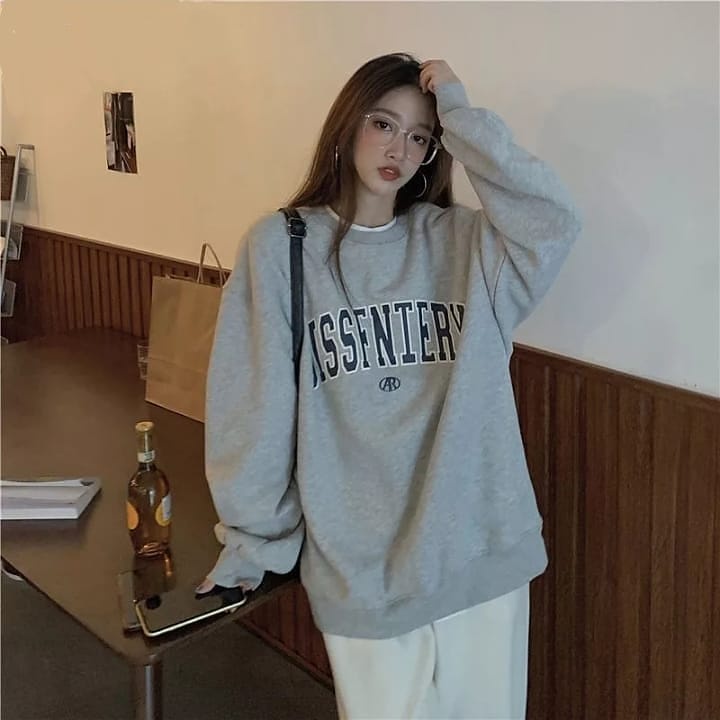 Sweater Dissentery | Korea Style Oversize Sweatshirt | Pakaian Wanita &amp; Pria | Bahan Fleece |Allsize