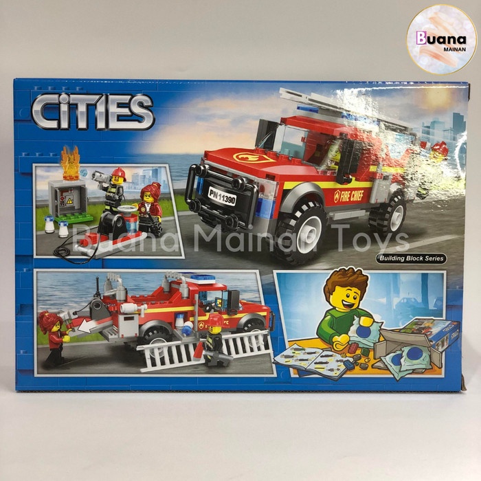 BRICKS LARI CITIES FIRE TRUCK CITY RESCUE MAINAN EDUKASI ANAK COWO CEWE BRICK MINIATUR PEMADAM 11390