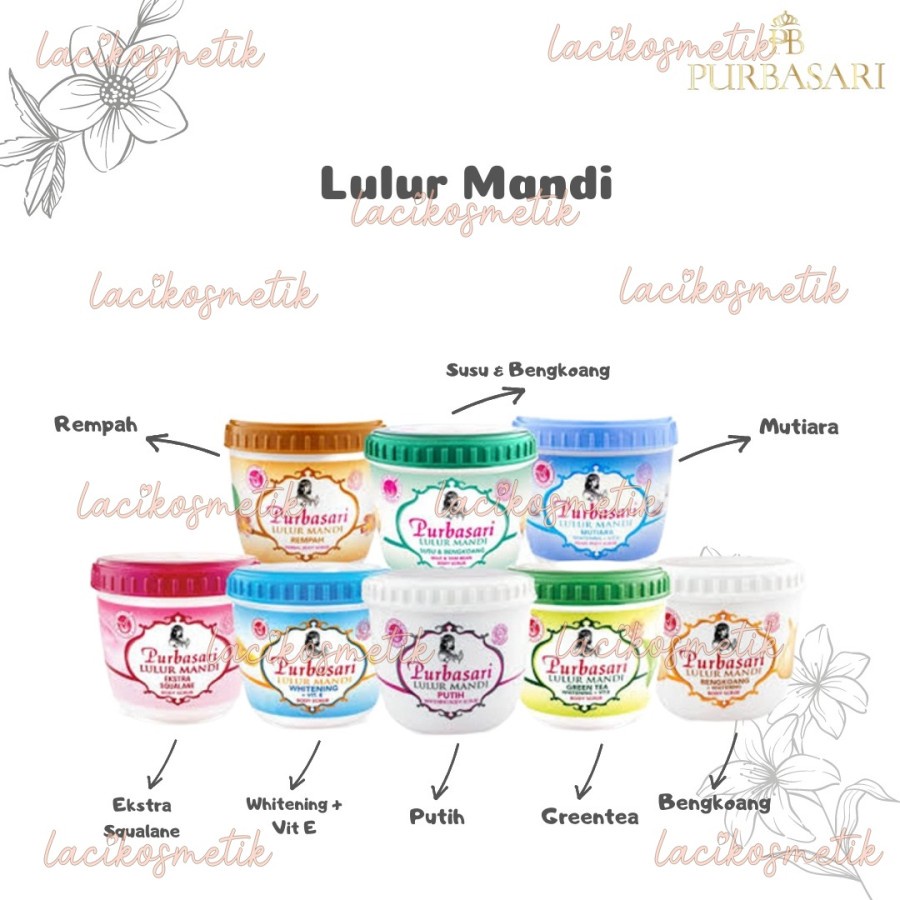 ✨LACIKOSME✨ PURBASARI LULUR MANDI BUNDLE - BODY SCRUB PURBASARI BPOM ORIGINAL