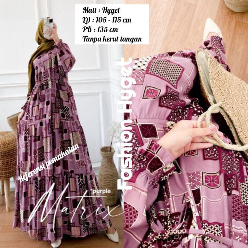 PROMO - Gamis Hyget Etnic/Baju Muslimah Masa Kini/Baju tidur/Baju Rumahan/Baju Buat Santai