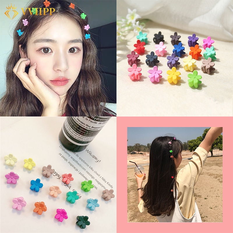  Jepit  Rambut  Model  Bunga Warna Permen Gaya Korea untuk 