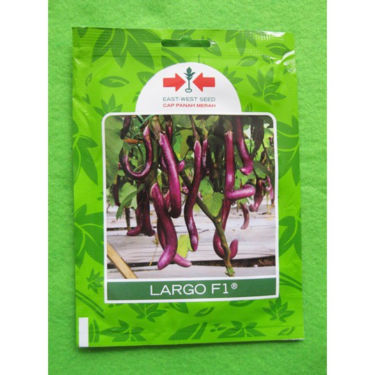 Benih Terong Panjang Keriting Ungu Largo F1 Pack - Panah Merah
