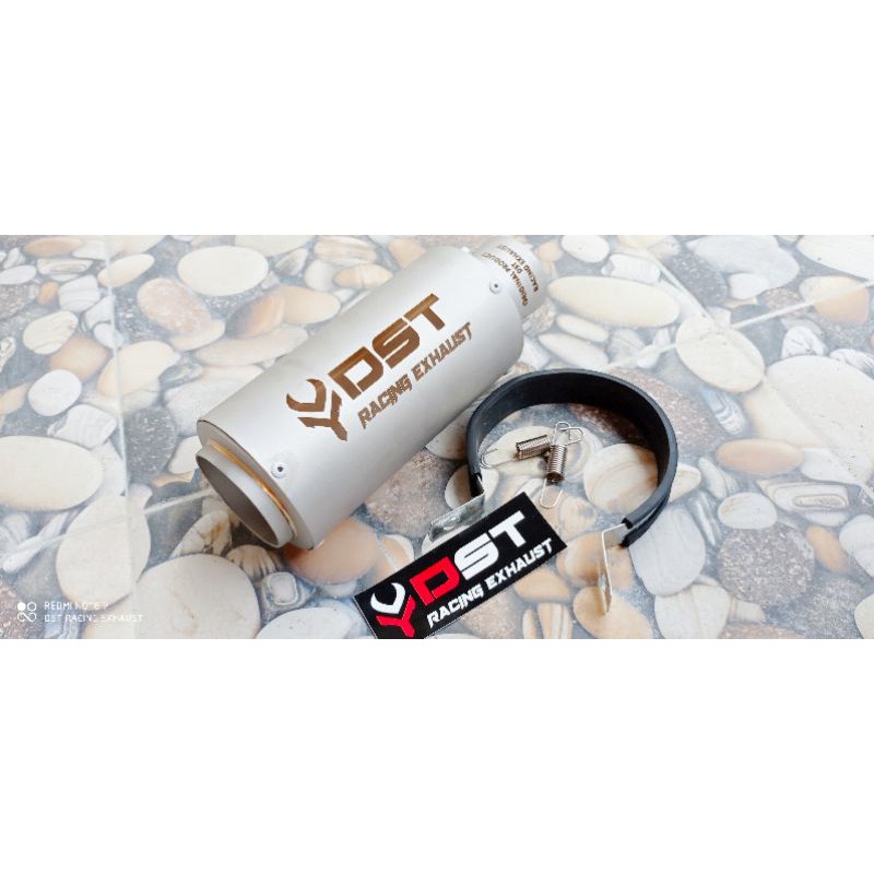 Knalpot motor original dst racing sanblas knalpot racing knalpot universal intel 50mm
