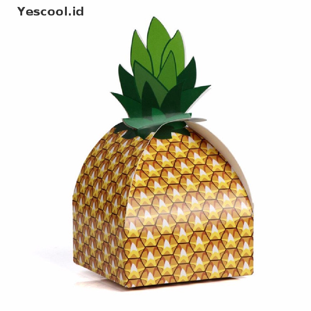 【Yescool】 12pcs candy boxes paper pineapple gift bag beach wedding decor party supplies .