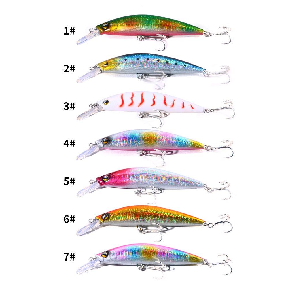 HENGJIA 7Pcs 100mm 25.4g Sinking Minnow Fishing Lure Big Articial Hard Bait Laser Fishing Tackle