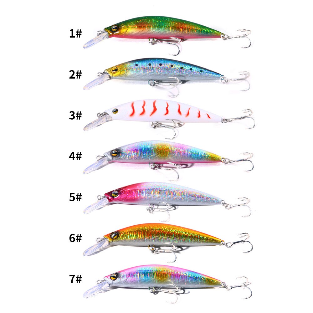 HENGJIA 7Pcs 100mm 25.4g Sinking Minnow Fishing Lure Big Articial Hard Bait Laser Fishing Tackle