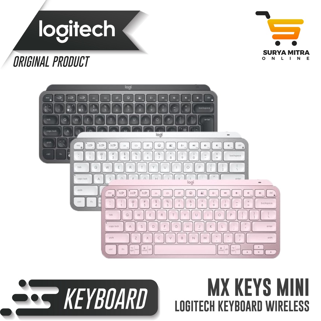 Logitech MX Keys Mini Keyboard Wireless Bluetooth Backlit