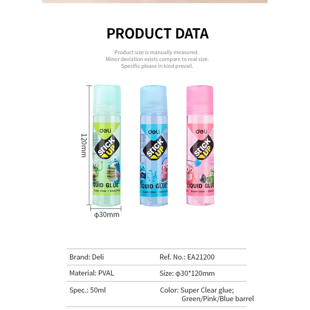 

DELI Liquid Glue 50ml [EA21200] - Lem cair murah
