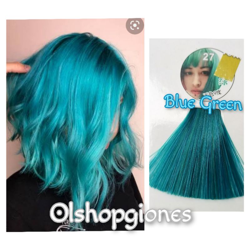 Weideron Colorfull Blue Green hair Manicure 100ml Cat Rambut Coloring