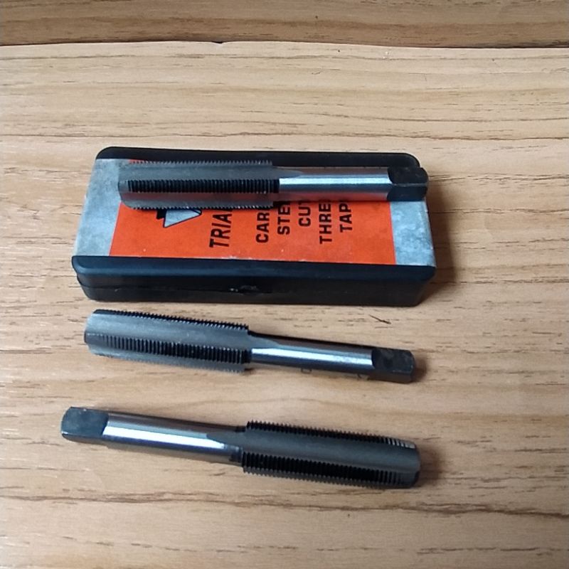 mata bor ulir drat baut TRIANGLE mata bor hand tap 3 pcs ukuran M18 x 2.5 mm all varian