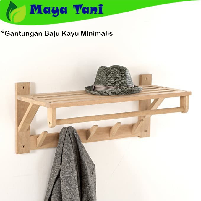 Gantungan Baju Kayu Minimalis