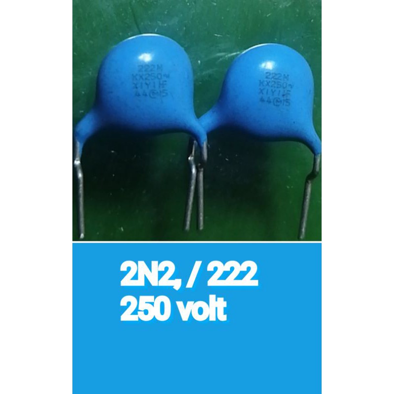 KASITOR, 2N2 /222, 250 VOLT, BIRU