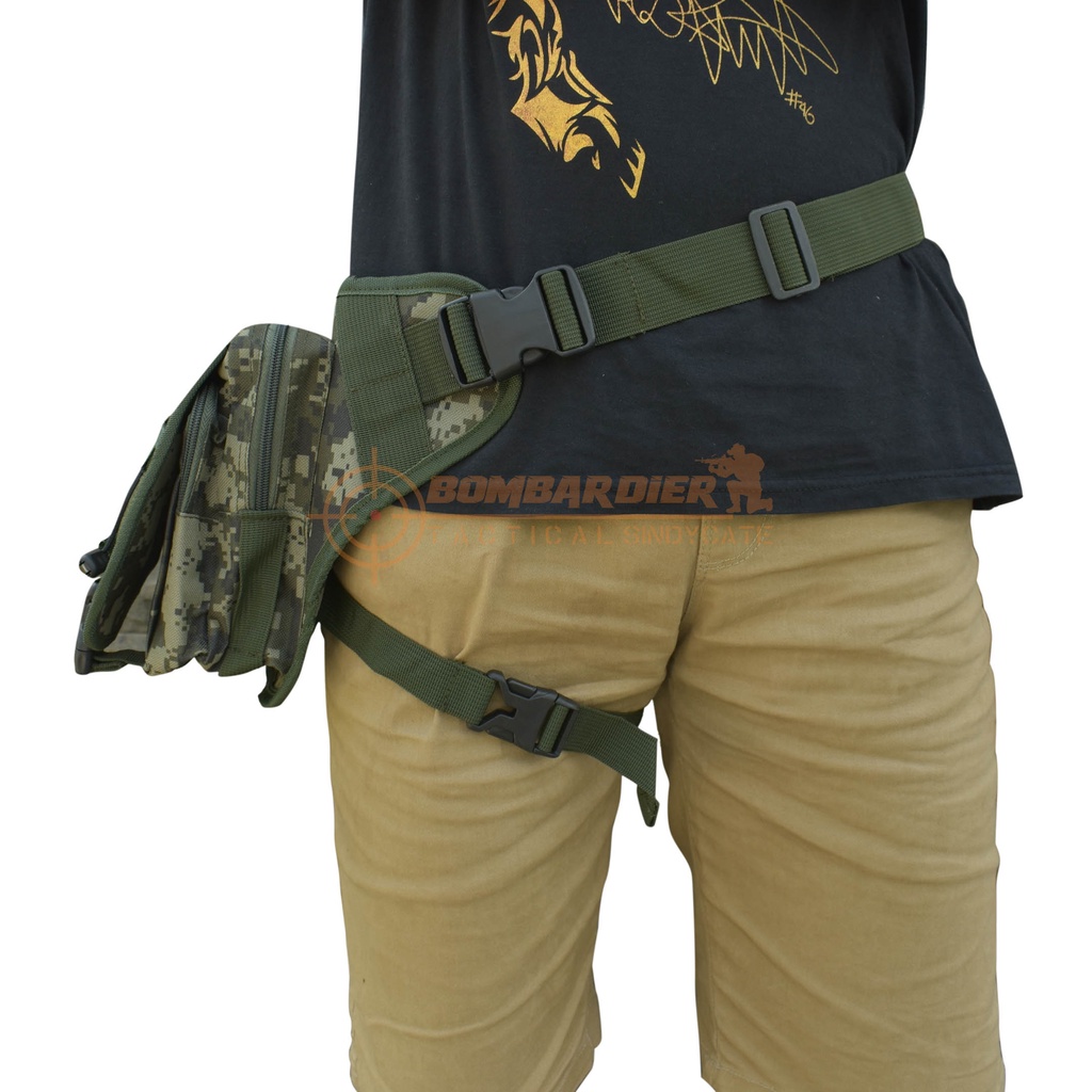 TERLARIS Tas Paha Tactical | Tas Pinggang Army | Tas Slempang Pria  | Tas Pinggang Pria