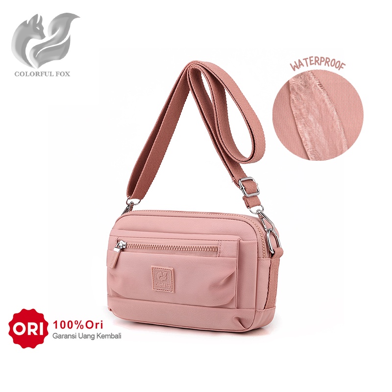 Tas Selempang Wanita COLORFUL FOX 0475 Sling Wanita Shoulder Bag Wanita Tas Anti Air WATCHKITE WKOS