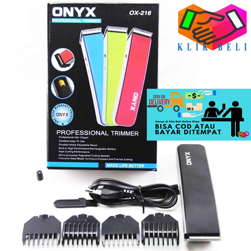 Alat Cukur Rambut ONYX OX-216 / Cukuran Rambut / Pencukur Kumis Jenggot Shaver Rechargeable