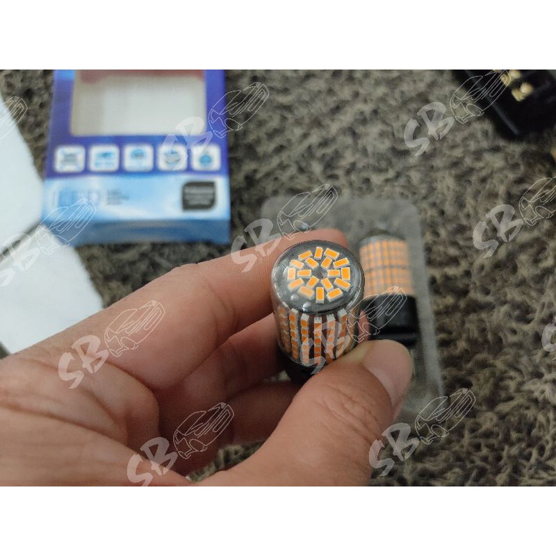 Autovision T20 Led orange amber lampu sein kedip normal no hyper flash