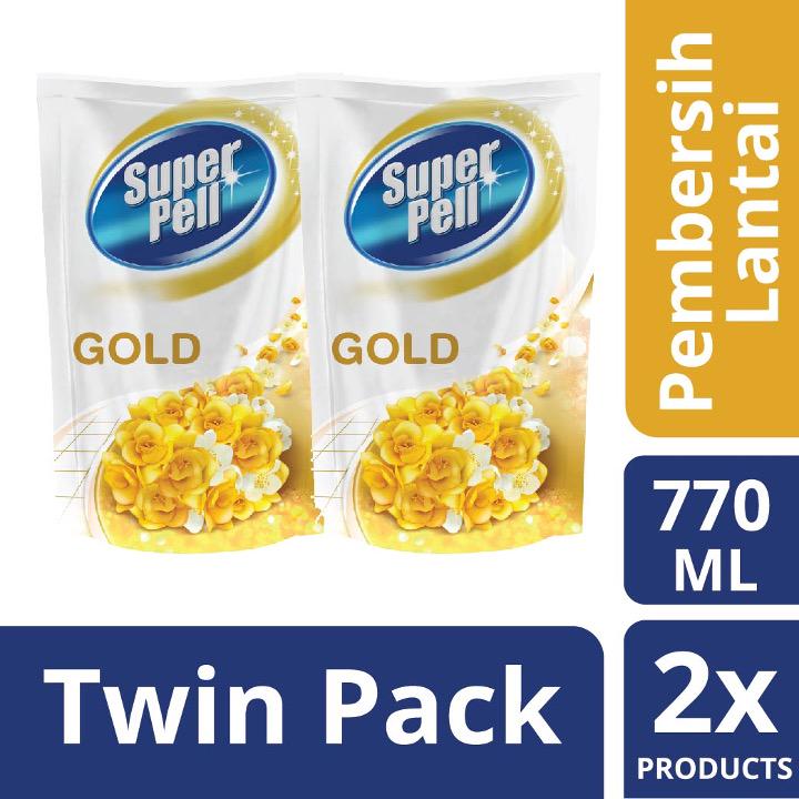 Super Pell Pembersih Lantai Gold 770 ml Twinpack