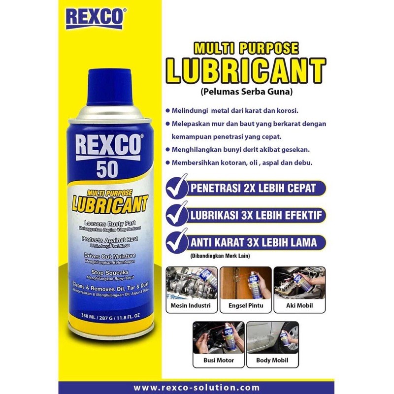 PELUMAS SERBAGUNA REXCO 50 MULTI LUBRICANT PURPOSE 220ml