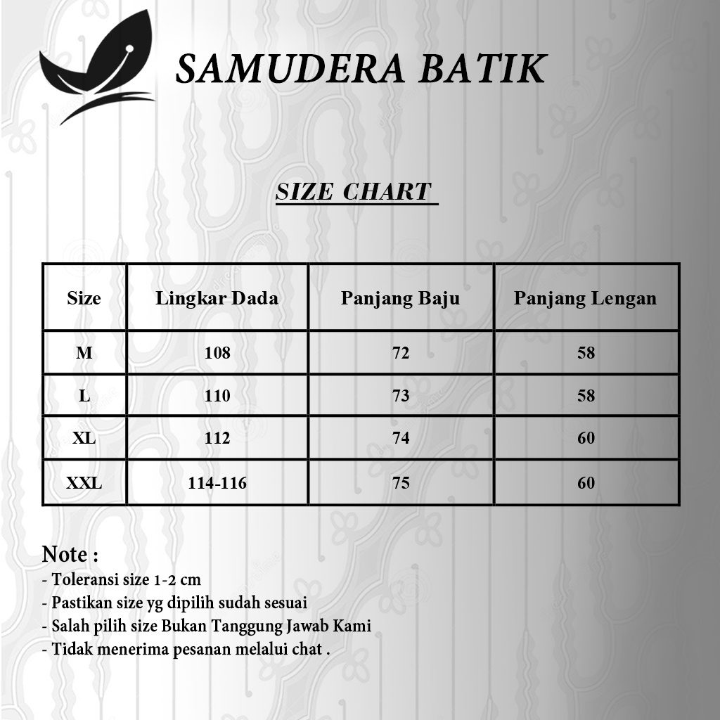 KEMEJA BATIK PRIA LENGAN PANJANG SIZE M L XL XXL  BSWART BatiK HRB026 Kenongo Hem Panjang Padi-1