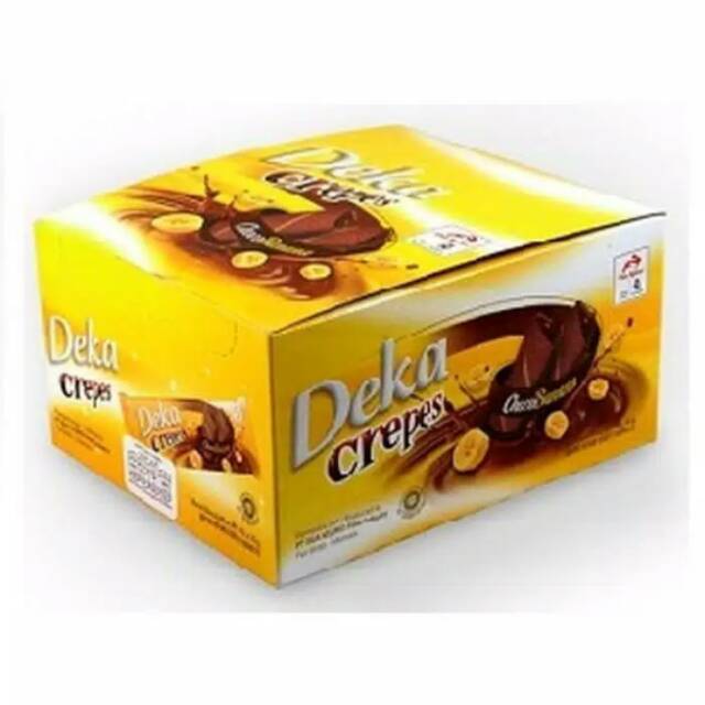 

Deka crepes chocobanana.isi 12pcs@14gr Rp 10450