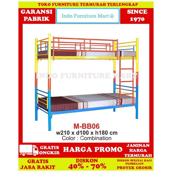 Tempat Tidur Ranjang Tingkat Susun Besi Expo Besi  Mbb 06