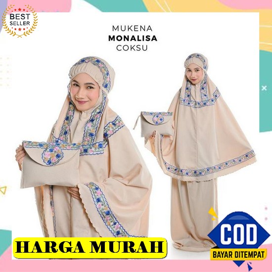 Mukena Dewasa Remaja Cantik Laser Cut Peralatan Sholat Karet Terlaris V8S7 Tali Ikat Rukuh 2In1 Muke
