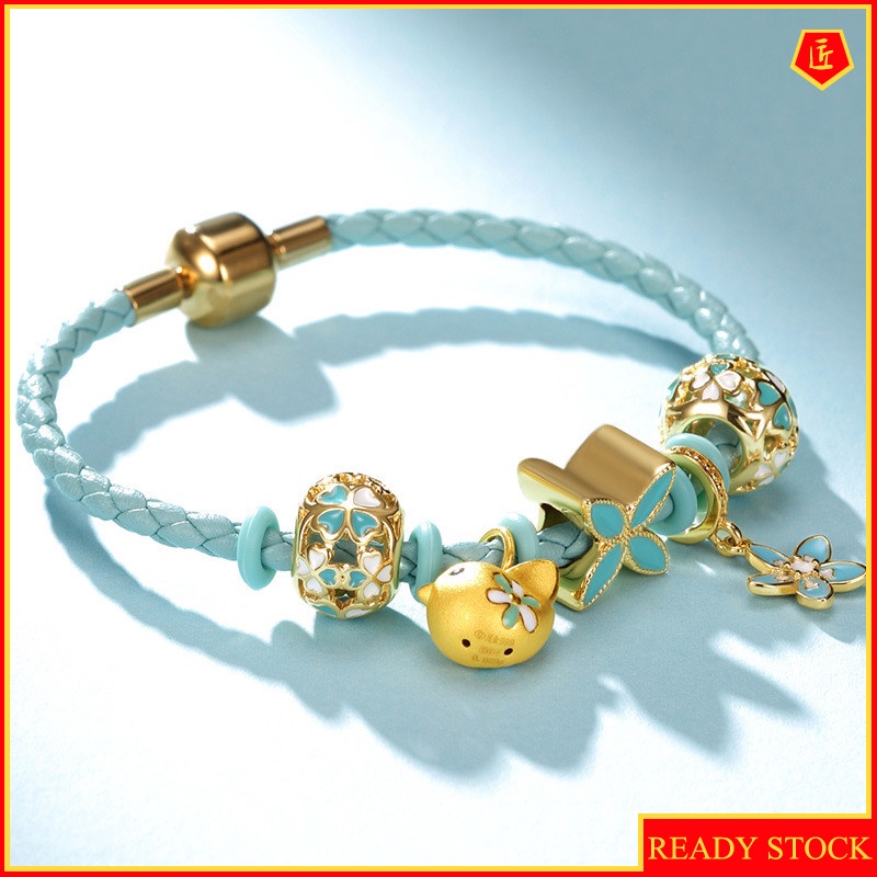 [Ready Stock]Cute Pet Animal Gold Lucky Beads Bracelet