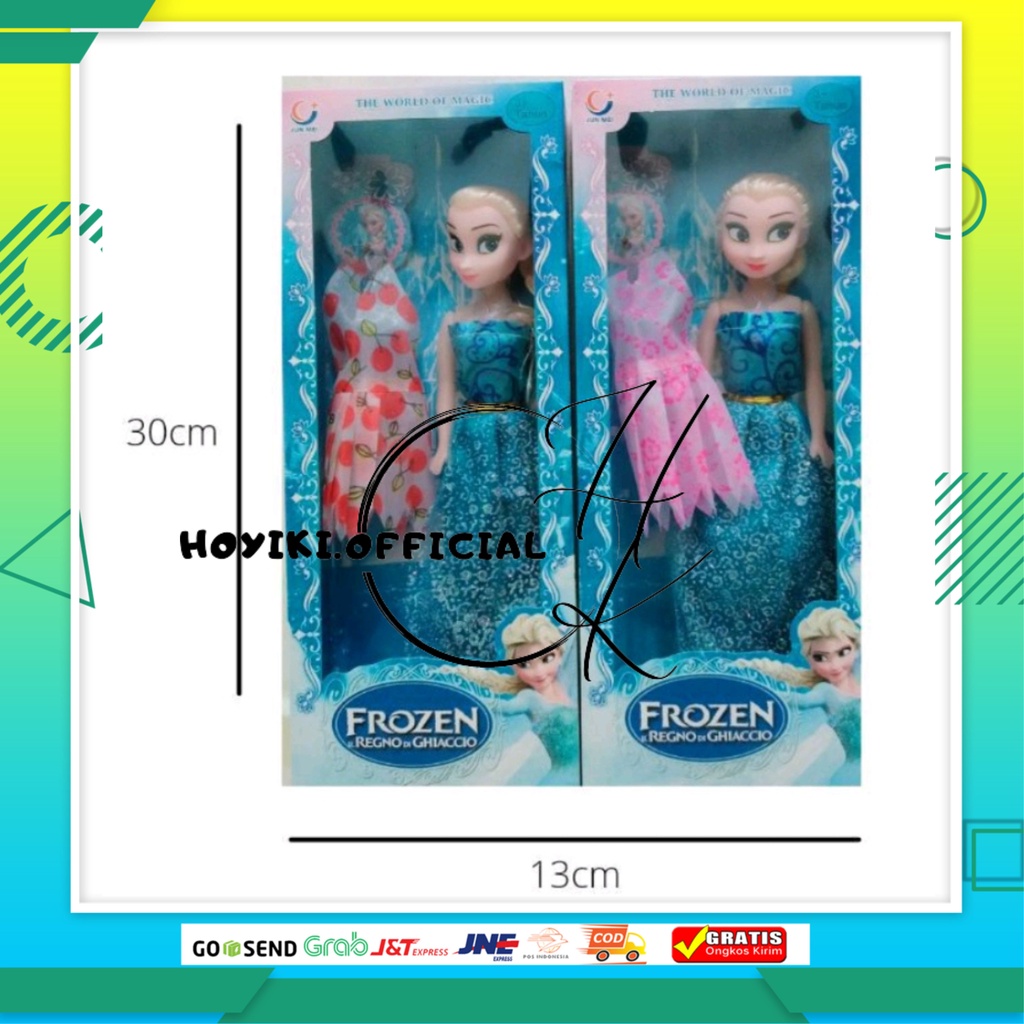 Mainan Barbie Frozen Anna & Elsa Mainan Boneka Anak 1 Set Boneka Plus Baju
