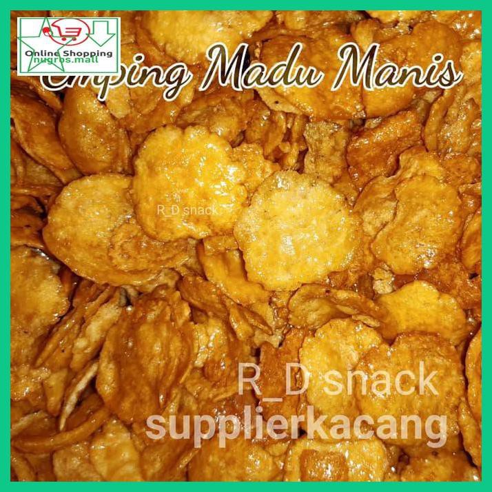 

U79Iytut- 500Gram (1/2Kg) Keripik Emping Madu (Manis) Mlinjo Jakarta Melinjo - E Madu 500Gram