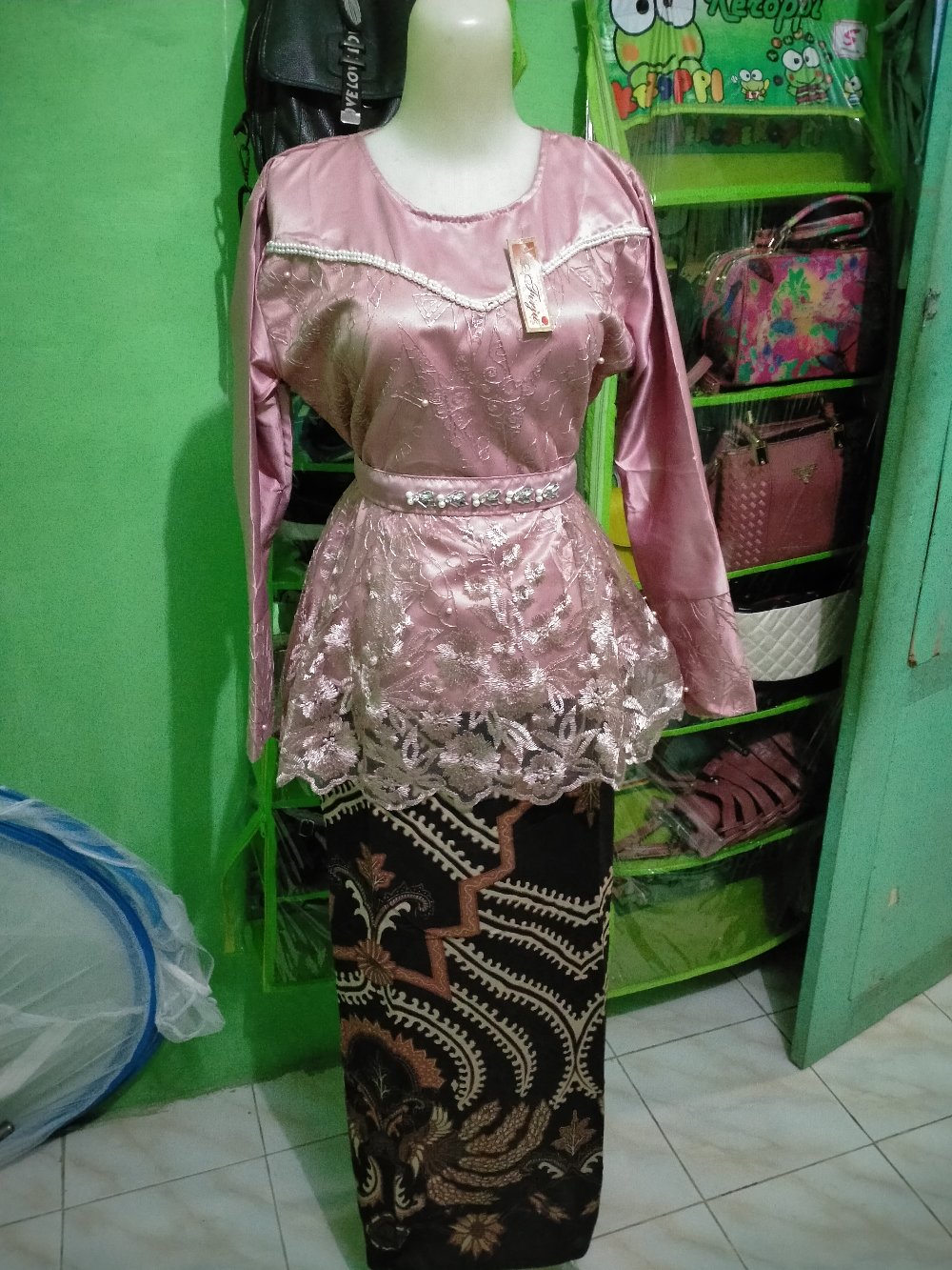 Shopashop Solo Batik Couple Liora Tulle Mutiara Aplikasi Mote Cantik Mix Tutu