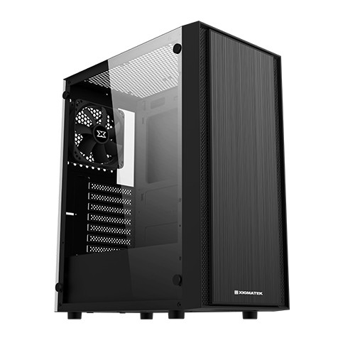 PC Case Gaming XigmaTek Include Fan RGB Athena Casing Komputer ATX