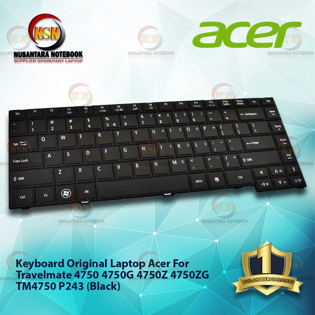 Keyboard Laptop Acer Travelmate 4750 4750G 4750Z 4750ZG TM4750 P243 Black