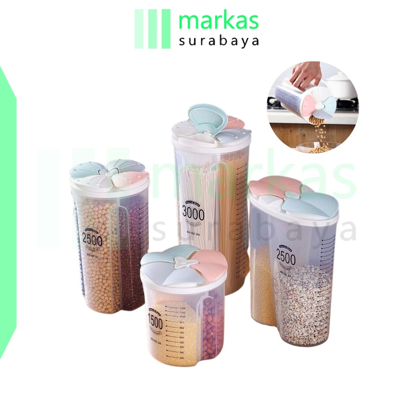 MARKAS - HL0225 Toples Penyimpanan Makanan Kering Serbaguna Cereal Food Storage