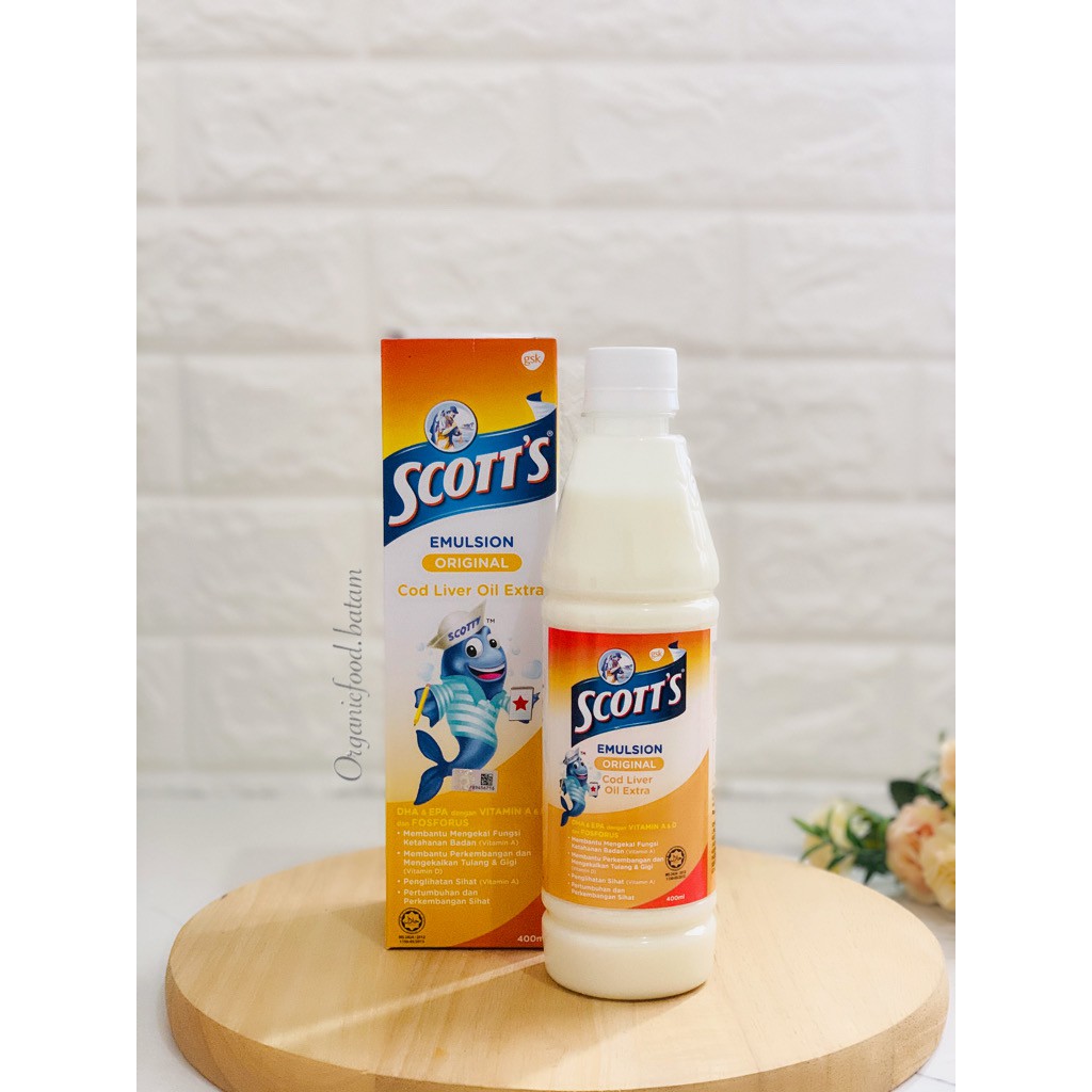 

Scotts Emulsion Original Putih 400 Ml - Scott Emulsion, Multivitamin Anak, DHA Anak